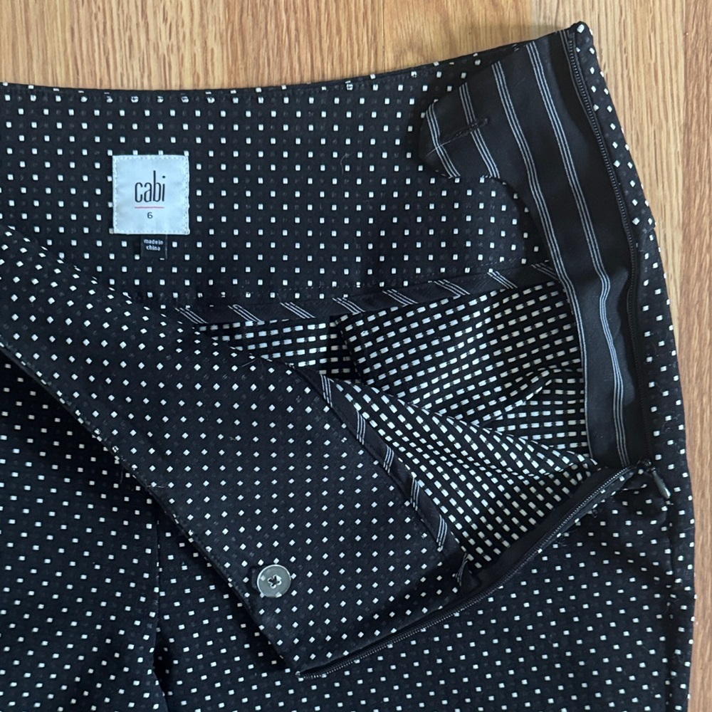 CAbi Black Polka Dot Capris